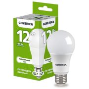 Лампа светодиодная ECO A60 12Вт грушевидная 230В 4000К E27 GENERICA