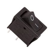 Выключатель клавишный 250В 6А (2с) ON-OFF черн. Mini (RWB-201; SC-768) Rexant