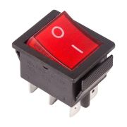 Выключатель клавишный 250В 15А (6с) ON-ON с подсветкой (RWB-506; SC-767) красн. Rexant
