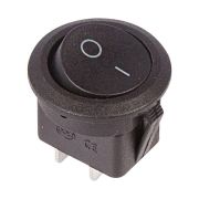 Выключатель клавишный 250В 6А (2с) ON-OFF круглый черн. (RWB-212; SC-214; MRS-102-8) Rexant