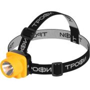 Фонарь аккумуляторный налобный TG1 1LED яркий аккум. 4В 0.5А.ч ЗУ 220В Трофи