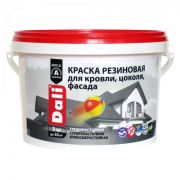 Краска фасадная резиновая коричневая 6кг «DALI»
