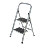 Стремянка стальная, широкие ступени,  2-х ступенчатая