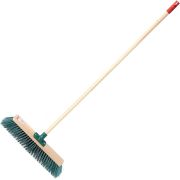 Щетка для уборки (техническая )30см,колодка бук,щетина синтет 7,7см с черенком