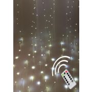 Гирлянда светодиодная «Роса» 3х3м +2м 300LED 10 нитей USB пульт КОСМОС