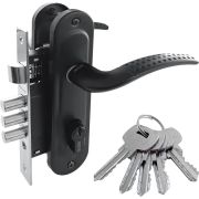 Замок врезной 61/LA02 3RB 3 ригеля межосевое 61,5 мм BL (черный) MARLOK