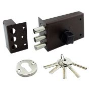 Замок накладной ЗН 1, 1 ригель (черный) MARLOK Россия