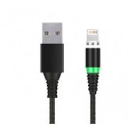 Дата-кабель Smartbuy с магнит отсоед.наконеч.8-pin для Apple,длина 1м,до 2А,черн.