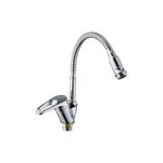 Смеситель для кухни (мойки) высокий гнущийся излив, картридж 35мм,гайка (без подводки)