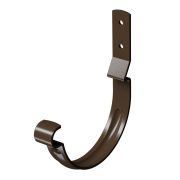 Карнизный крюк для желоба короткий (гнутый) Stal Premium Каштан, (RAL 8017)
