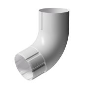 Колено для водосточной трубы 72˚ Stal Premium Пломбир, (RAL 9010)