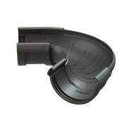 Угол желоба регулируемый Lux Графит, (RAL 7024)