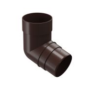 Колено 72˚ для водосточной трубы Premium Шоколад, (RAL 8019)