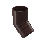 Колено 45˚ для водосточной трубы Premium Шоколад, (RAL 8019)