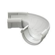 Угол желоба регулируемый Lux Пломбир, (RAL 9003)