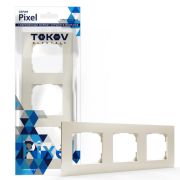 Рамка 3-м Pixel универс. беж. TOKOV ELECTRIC