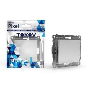 Выключатель 1-кл. СП Pixel 10А IP20 механизм бел. TOKOV ELECTRIC
