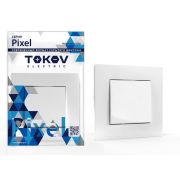 Выключатель 1-кл. СП Pixel 10А IP20 в сборе бел. TOKOV ELECTRIC