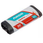 Мешки для мусора БИО 30л 25 шт черные 7мкр Акор
