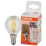 Лампа светодиодная филаментнаяLSCLP75 6W/840 230VFILCL 6Вт 4000К нейтр. бел. OSRAM