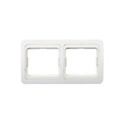 Рамка 2-местная горизонтальная белая Марс SMARTBUY