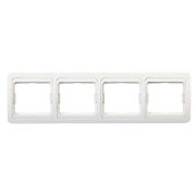 Рамка 4-местная горизонтальная белая Марс SMARTBUY