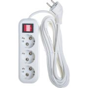 Удлинитель 3гн 5м 16А/3,5кВт с выкл. и зазем ПВС 3*1,0 SMARTBUY