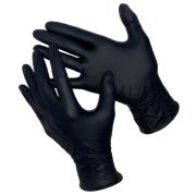 Перчатки GWARD DELTAGRIPTotal Black Slim SN нитриловые неопудренные черного цвета  р-р 8 (M)