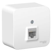 Розетка компьютерная 1-м ОП Blanca RJ45 кат.5E с изолир. пластиной бел. SE