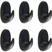 1-крючковая вешалка чёрная, пластмасса