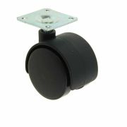 Колесная опора  d-50 на площадке, черная