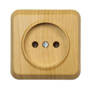 Розетка Юпитер 1-ая о/у б/з светлое дерево SMARTBUY