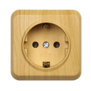 Розетка Юпитер 1-ая о/у с/з светлое дерево SMARTBUY