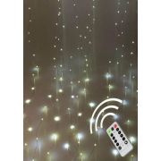 Гирлянда светодиодная «Дождь» 3х3м 300LED с крючками для крепления тепл. бел. 8 режимов мигания