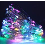 Гирлянда светодиодная «Разноцветные нити» 10м 100LED в виде капель 220В Космос