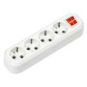 Колодка  4гн 16А/3,5кВт c выключателем и заземлением Smartbuy