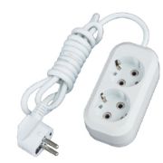 Удлинитель 2гн 3м 16А/3,5кВт с/з ПВС 3*1,0 Smartbuy