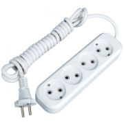 Удлинитель 4гн 2м 10А/2,2кВт б/з ПВС 2*1,0 Smartbuy