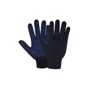 Перчатки х/б с ПВХ «Точка», 7,5класс,черные