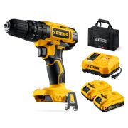 Шуруповерт аккумуляторный ударный STEHER, 20В, 2 акк. 2,Ач, 40 Нм, сумка